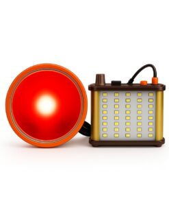 Foco Linterna Minera LED 1200W Luz Roja