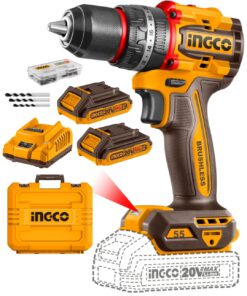 Taladro Atornillador Percutor de Impacto Inalámbrico 55NM 13mm + 2 Baterías 2AH + Cargador Rápido