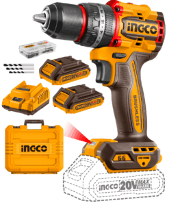 Taladro Atornillador Percutor de Impacto Inalámbrico 66NM 13mm + 2 Baterías 2AH + Cargador Rápido