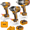 Combo 3 Herramientas Inalámbricas: Llaves de Impacto 1350NM + 850NM + 400NM + 2 Baterías 5AH + Cargador