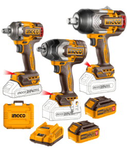 Combo 3 Herramientas Inalámbricas: Llaves de Impacto 1350NM + 850NM + 400NM + 2 Baterías 5AH + Cargador