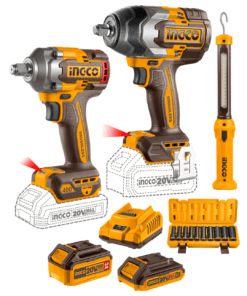 Combo 3 Herramientas Inalámbricas: Llave de Impacto 850NM + Llave de Impacto 400NM + Linterna + Baterías 2AH & 4AH + Cargador
