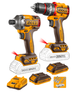 Combo 2 Herramientas Inalámbricas: Atornillador de Impacto 285NM + Taladro Atornillador Percutor de Impacto 66NM + 2 Baterías 2AH + Cargador