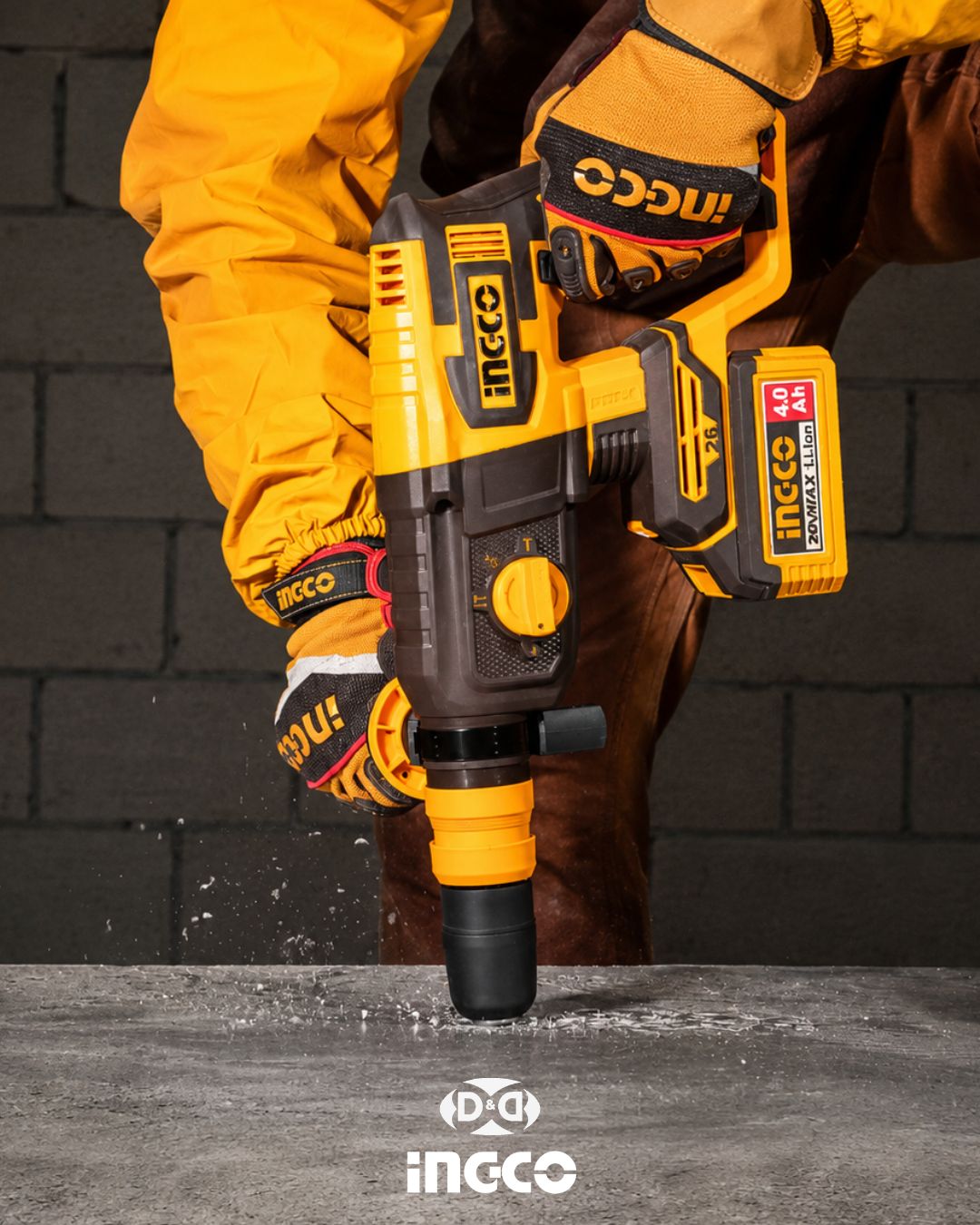 CRHLI202289 Rotomartillo Inalámbrico con Adaptador de Mandril Taladro + 2 Baterías 4AH + Cargador