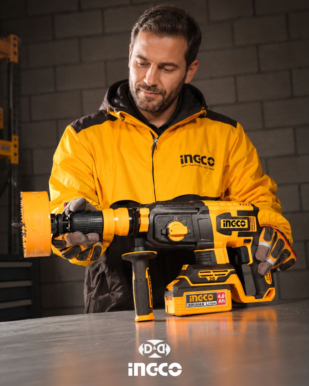 CRHLI202289 Rotomartillo Inalámbrico con Adaptador de Mandril Taladro + 2 Baterías 4AH + Cargador