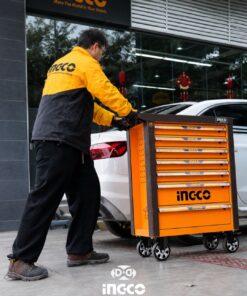 Carro Taller de Herramientas 369 Piezas: Llave de Impacto 850NM + Linterna + Multímetro + Tester + 2 Baterías 5AH + Cargador Rápido