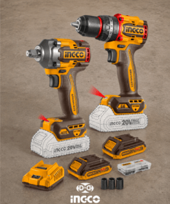 Combo 2 Herramientas Inalámbricas: Llave de Impacto 405NM + Taladro Atornillador Percutor de Impacto 66NM + 2 Baterías 2AH + Cargador