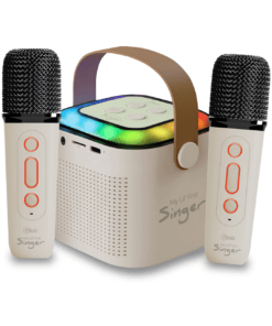 Parlante Karaoke con 2 Micrófonos Inalámbricos
