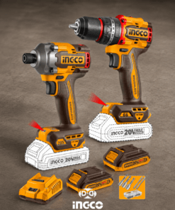 Combo 2 Herramientas Inalámbricas: Atornillador de Impacto 285NM + Taladro Atornillador Percutor de Impacto 66NM + 2 Baterías 2AH + Cargador