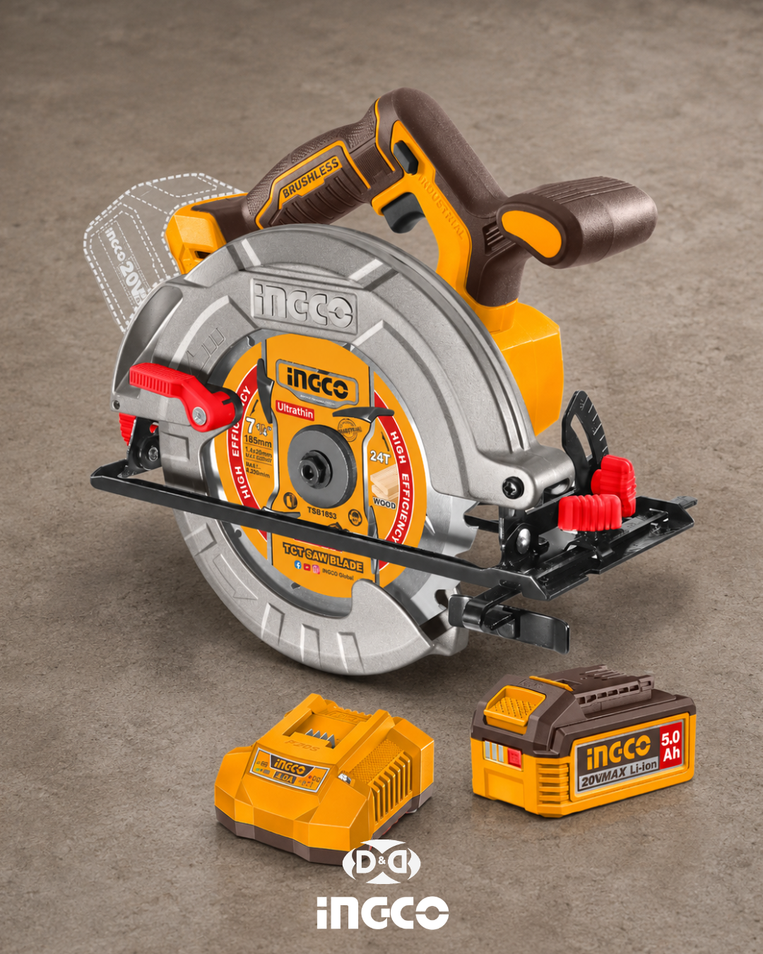 CSLI18513 Sierra Circular 7 ¼” Inalámbrica + Batería 5AH + Cargador Rápido