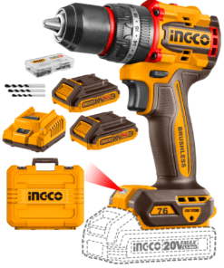 Taladro Atornillador Percutor de Impacto Inalámbrico 76NM 13mm + 2 Baterías 2AH + Cargador