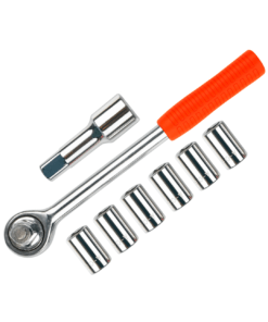 Llave Crique ⅜″ + Set 6 Dados + Extensión