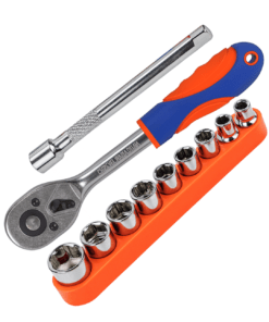 Llave Crique ¼″ + Set 9 Dados + Extensión