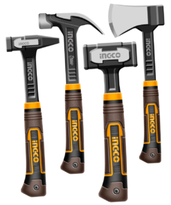 Set 4 Herramientas de Golpe: Maceta + Martillo Mecánico + Martillo de Uña + Hacha de Mano