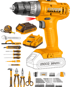 Set Taladro Atornillador Percutor 66NM 10mm + 165 Herramientas + Batería 2AH + Cargador