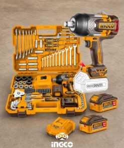 Combo 138 Herramientas + Llave de Impacto Inalámbrica 1350NM + 2 Baterías 5AH + Cargador Rápido