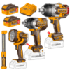 Combo 4 Herramientas Inalámbricas: Llaves de Impacto 1350NM + 850NM + 2 Linternas + 2 Baterías 5AH + Cargador Rápido