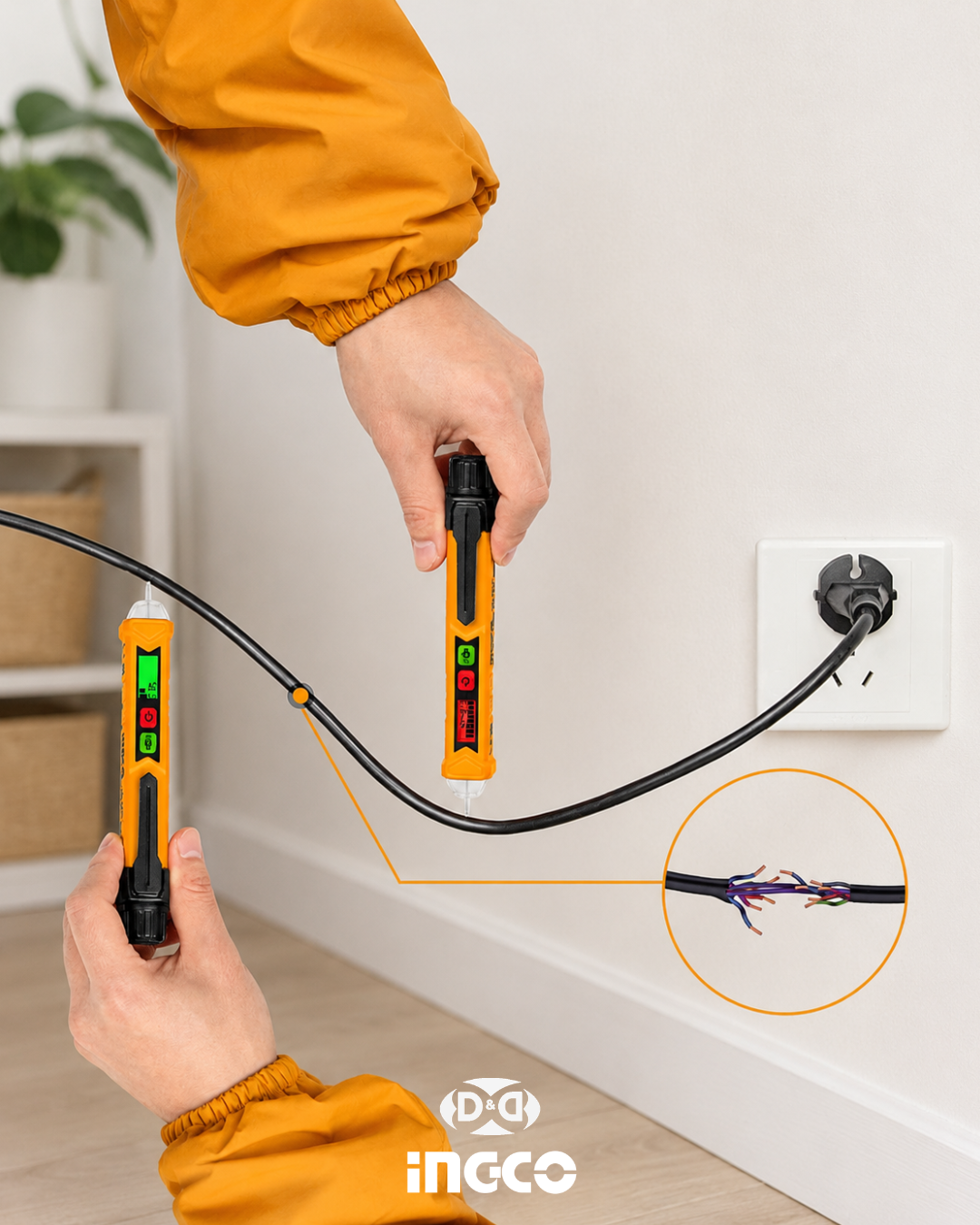 COS24069 Set Tester Pinza Amperimétrica, Multímetro Digital & Detector de Voltaje