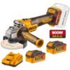 Amoladora / Esmeril / Galletero Angular Inalámbrico 4 ½” 900W + 2 Baterías 4AH + Cargador