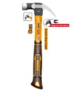 Martillo de Uña Magnético 220g con Mango de Fibra de Vidrio